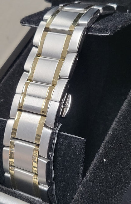 EMPORIO ARMANI RENATO AR11076 - Silver/Gold Trim Watch - Boxed