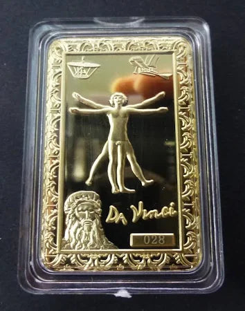 Leonardo Da Vinci Mona Lisa - 1oz Gold Layered Bar