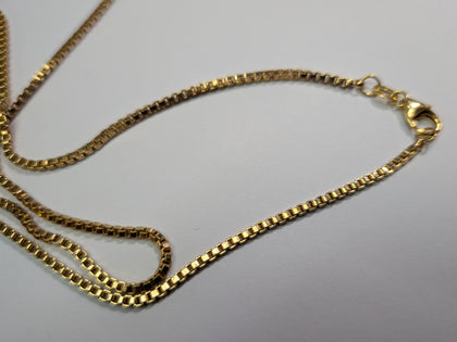 9ct Gold Block Link Chain