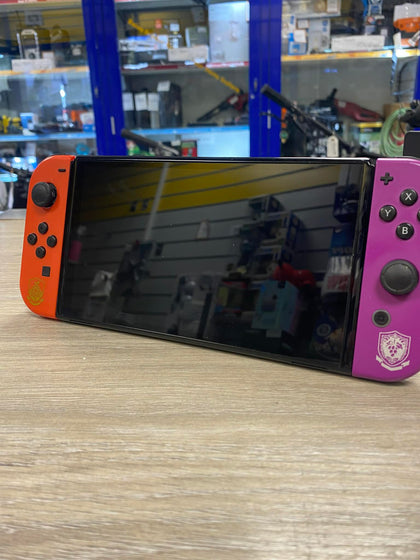 Switch Console, 64GB OLED Scarlet/Violet + Red/Purple Joy-Con + Pokemon Violet