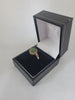 9K Gold Ring with Light Green Stones, 375 Hallmarked, 2.75Grams, Size; N