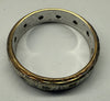 9ct yellow & white gold ring size J