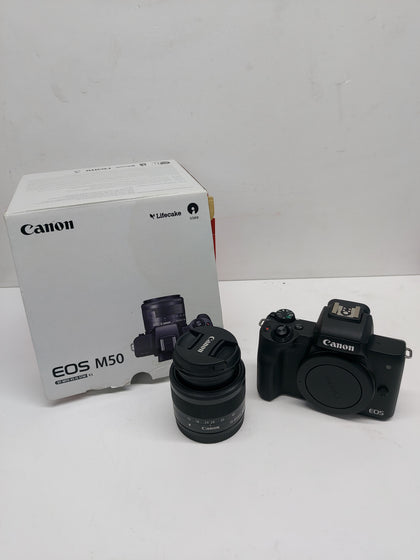 Canon EOS M50 Mirrorless Camera With EF-M 15-45mm Lens Kit - Boxed.