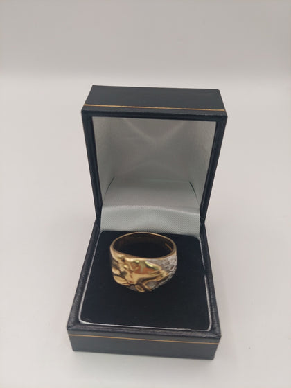 9k Gold Ring DIA 8.8G Hallmarked(375)&Tested Size X