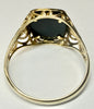 9ct gold and onyx panther ring size U 1/2