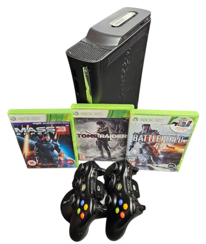 Microsoft X-Box 360 120gb Console with 3 Games - Unboxed