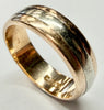 14ct two tone gold wedding band ring size K 1/2