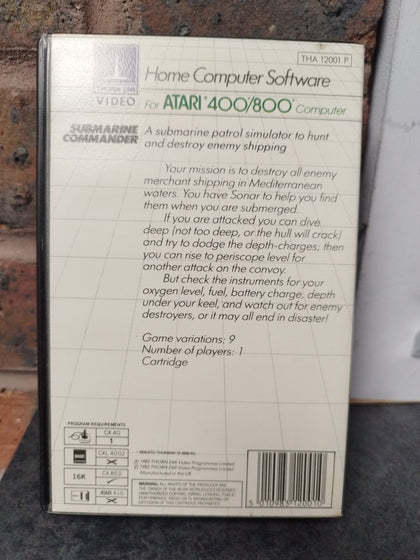 Atari Submarine Commander thorn emi