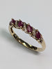 9ct Gold Diamond & Red Stone Ring - Size S