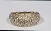 9ct Yellow Gold Ring With Clear Stones - 2.83G - Size L - Hallmarked