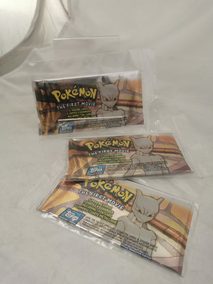 Pokémon The First Movie 1999: Movie Animation Edition, 3 SEALED PACKS Topps Trading Cards