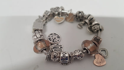 Pandora Bracelet, Charms and Safety Chain
