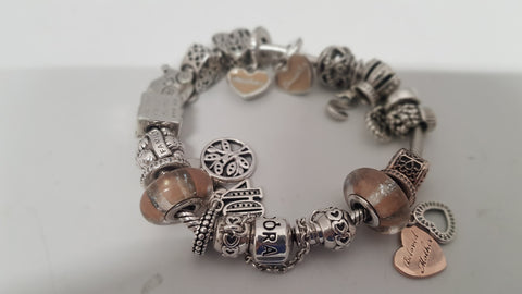 Pandora Bracelet, Charms and Safety Chain