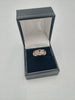 18CT Gold Sapphire Trilogy Stone Ring with Diamond Stones, 4.7Grams, Hallmarked 750, Size: K