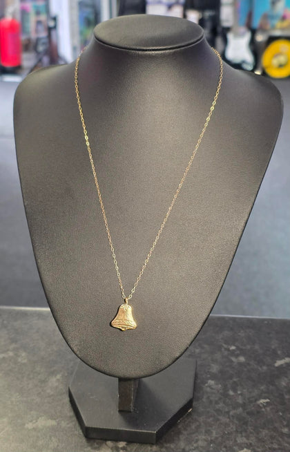 9ct Gold Bell Pendant 18” Necklace