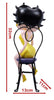 Betty Boop On Chair Yellow Glitter 32cm