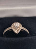 9ct White Gold Ladies Pearl-Shaped CZ Cluster Ring – 2.24 Grams – Size Q