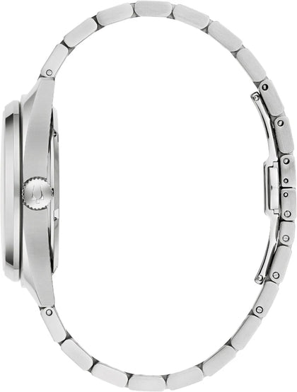 Bulova Classic Surveyor Stainless Steel Blue Skeleton Dial Automatic 96A292 100M Men's Watch