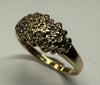 9CT YELLOW GOLD CLUSTER RING SIZE K 1/2