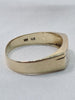 9ct Yellow Gold Gents Signet With Diamond Stones - Size X - 2.44 Grams