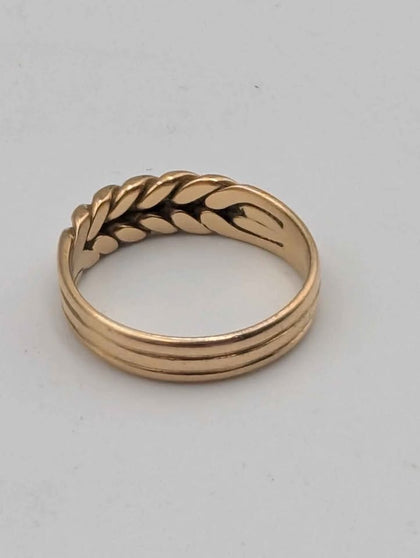 18ct Yellow Gold Antique Victorian 18ct Gold Keeper Ring - Birmingham Stamp - 4.61 Grams - Size P