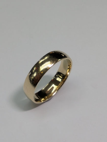 9CT GOLD WEDDING BAND SIZE R