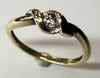 9ct yellow gold solitaire diamond twist ring size M