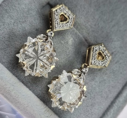 9ct Gold CZ Earrings