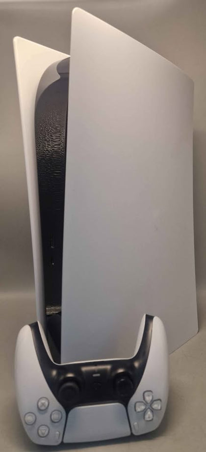 Sony Playstation 5 Digital Edition Console, 825GB, White, Unboxed with leads and one controller