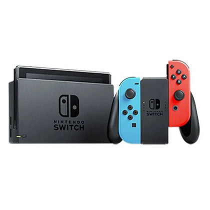 Nintendo Switch Neon Red/Neon Blue with two games