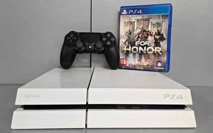 Sony Playstation 4 500GB White with pad and game.