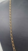 9ct Yellow Gold Curb Link Chain Necklace With Virgin Mary Pendant - 22" Long - 9.40 Grams