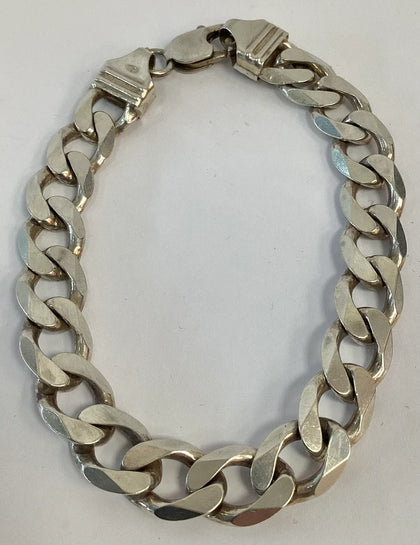 Silver Curb Bracelet 8.5”