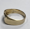 9ct Yellow Gold Signet Ring With Clear Stone - 2.64G - Size T - Hallmarked