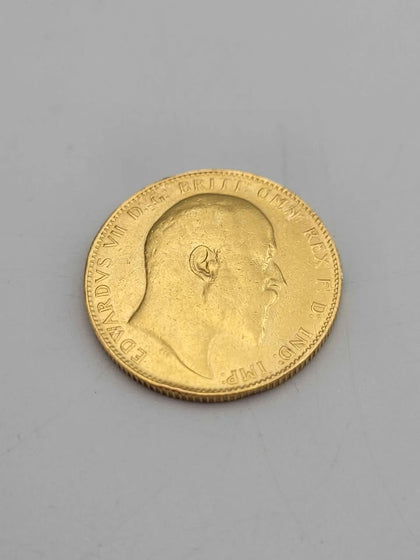 22ct Yellow Gold 1910 Full Sovereign Coin – King Edward VII – 8.0g