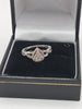 9CT gold hallmarked teardrop shaped diamond ring . 2.0 grams size i