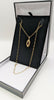 9CT 375 HALLMARKED, YELLOW GOLD, MARQUISE PENDANT ON OVAL LINK CHAIN, 20", 5.28G