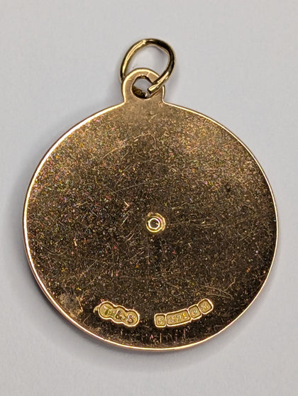 9ct gold st Christopher pendant