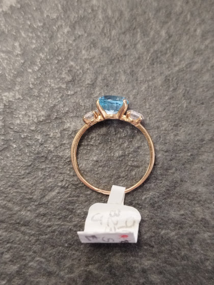 585 Tri-Stone ring Size J