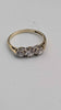 9ct Yellow Gold Ladies Ring With Clear CZ Stones - Size L - 1.47 Grams