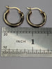 9ct Gold Cz Hoop Earrings