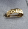 18ct gold patterned ring size O