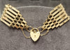 Vintage 1980 9ct Yellow Gold 6 Bar Gate Bracelet with Padlock Fastening