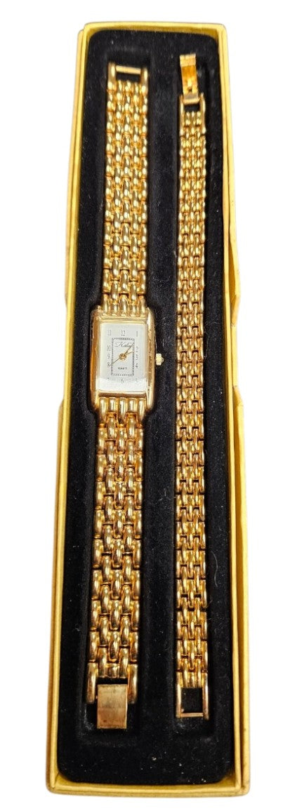Kelia Quartz Ladies Watch and Bracelet Set - Boxed