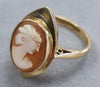 9ct gold cameo ring