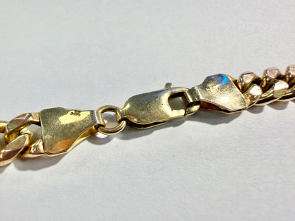 9ct yellow gold cuban curb chain 16
