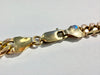 9ct yellow gold cuban curb chain 16"