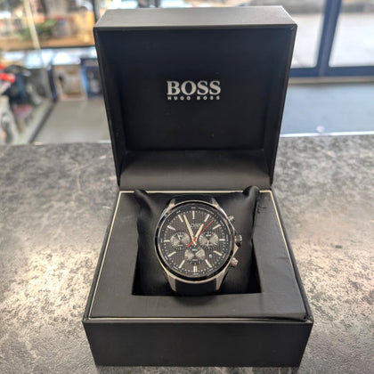 HUGO BOSS MENS DISTINCT WATCH HB1513855 BLACK RUBBER