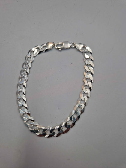 925 Sterling Silver Curb Bracelet - 9