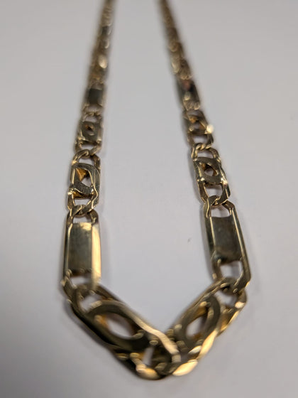9ct Gold Black Chain - 20
